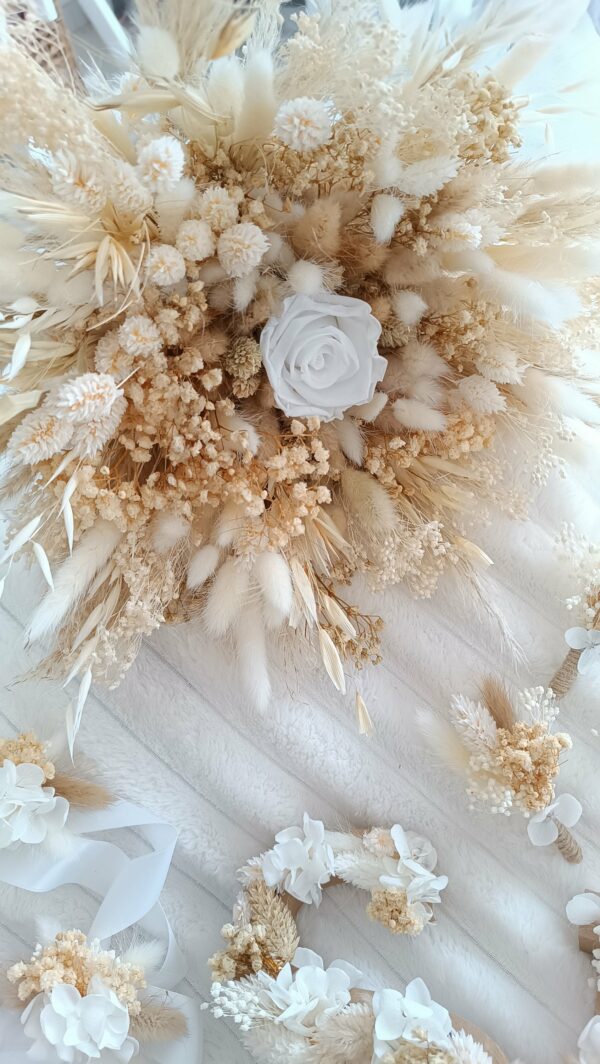 Bouquet de fleur Mariage blanc crème – Image 2