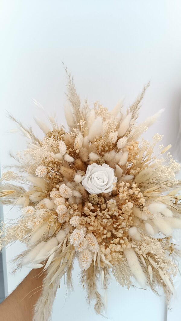 Bouquet de fleur Mariage blanc crème – Image 3