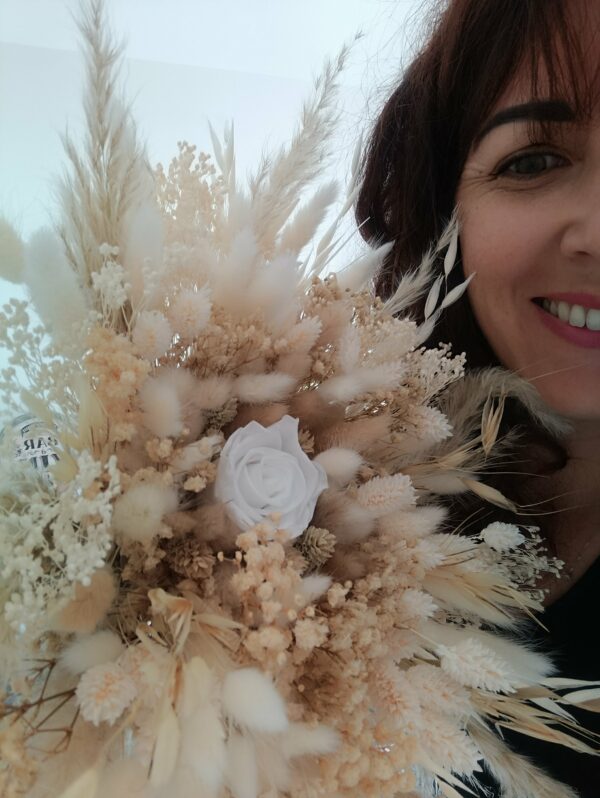 Bouquet de fleur Mariage blanc crème – Image 6