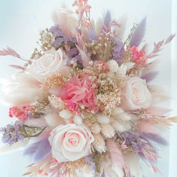 bouquet de fleurs séchées mariage doux et poétique