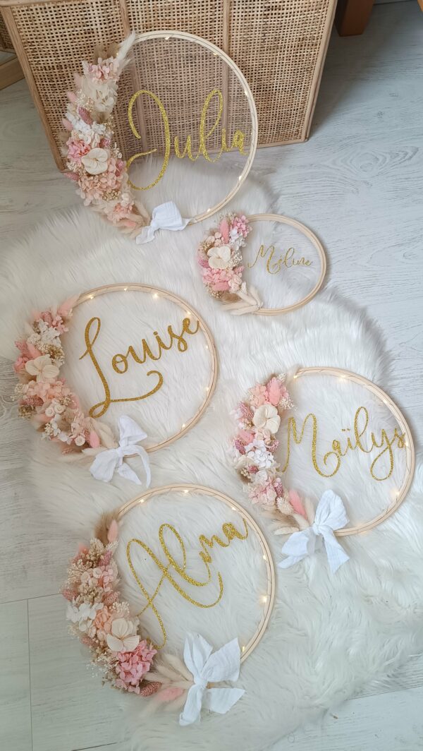 Bohème Florale transparente - rose poudré et beige – Image 3