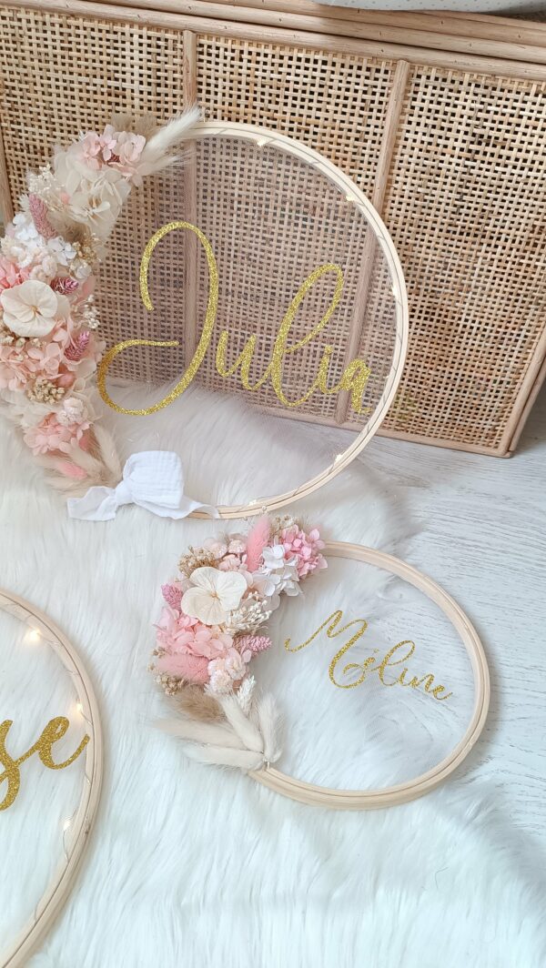 Bohème Florale transparente - rose poudré et beige – Image 17