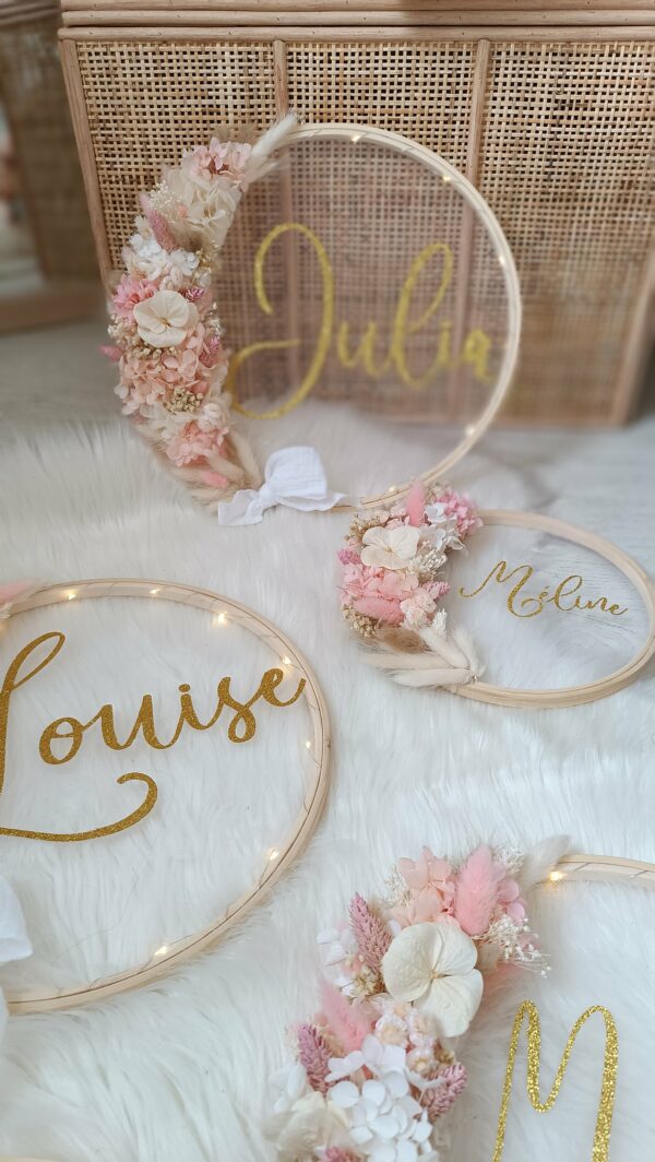 Bohème Florale transparente - rose poudré et beige – Image 9