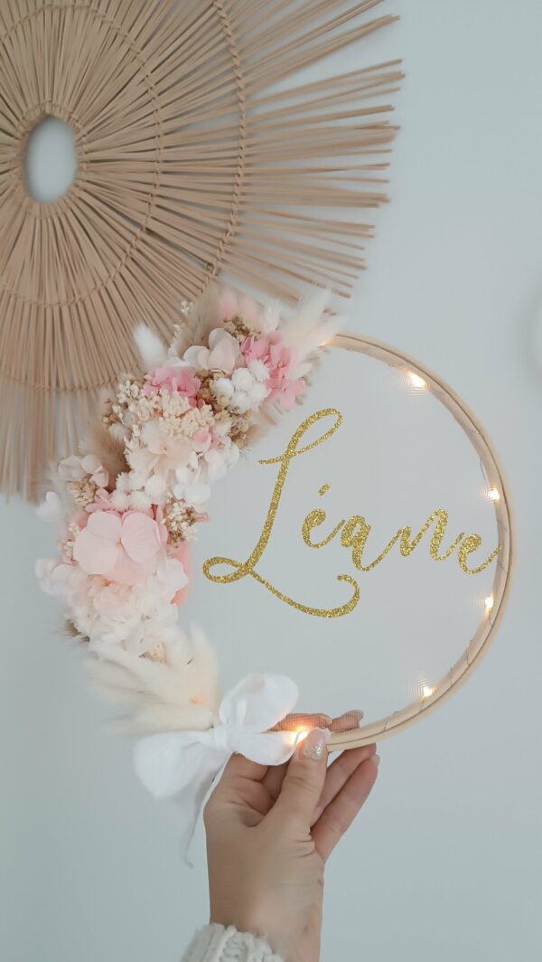 Bohème Florale transparente - rose poudré et beige – Image 12