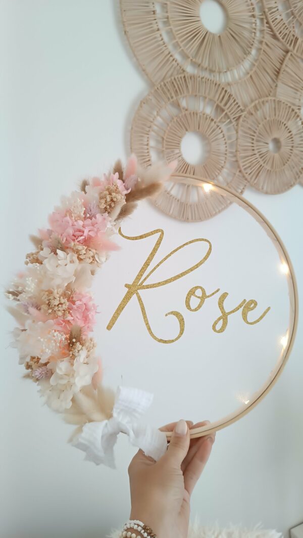Bohème Florale transparente - rose poudré et beige – Image 13