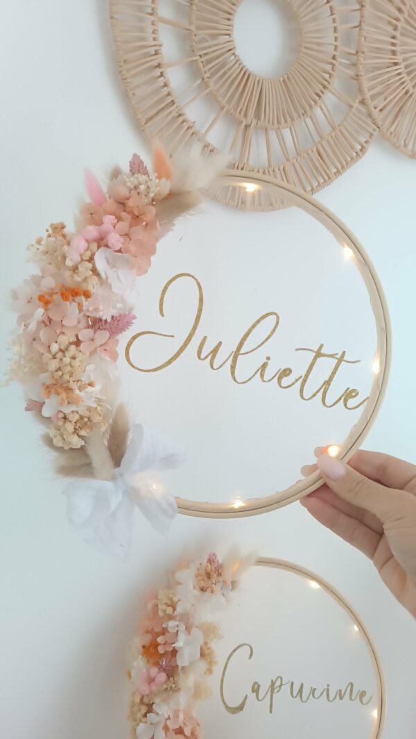 Bohème Florale transparente - rose poudré et beige – Image 10