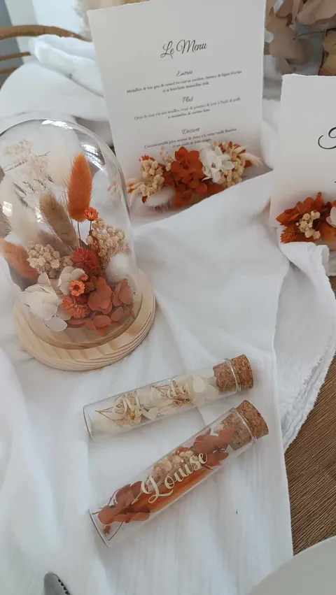composition complète de décoration de table de mariage