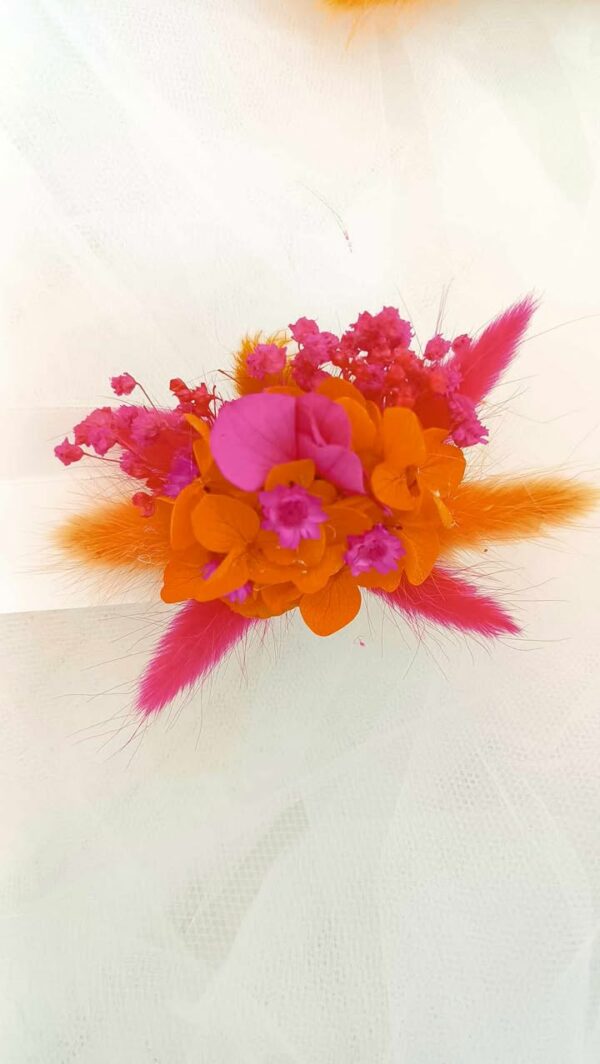 bracelet en fleur séchées pour femme mariage et enfant bapteme