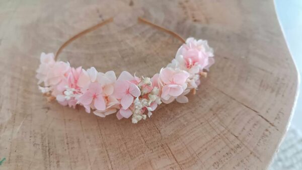 serre tête cheveux pour mariage en fleurs séchées