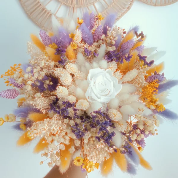 bouquet de mariage en fleurs séchées bohême