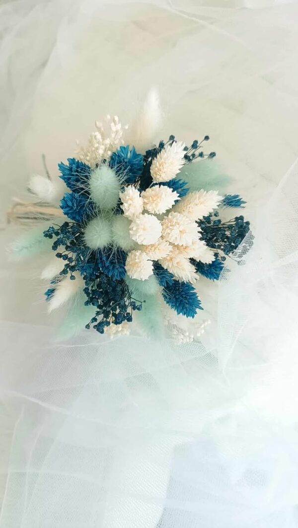 mini bouquet de fleurs séchées pour mariage - accessoire demoiselle d'honneur et enfant pour mariage