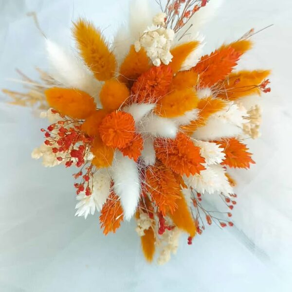 mini bouquet de fleurs séchées pour mariage - accessoire demoiselle d'honneur et enfant pour mariage