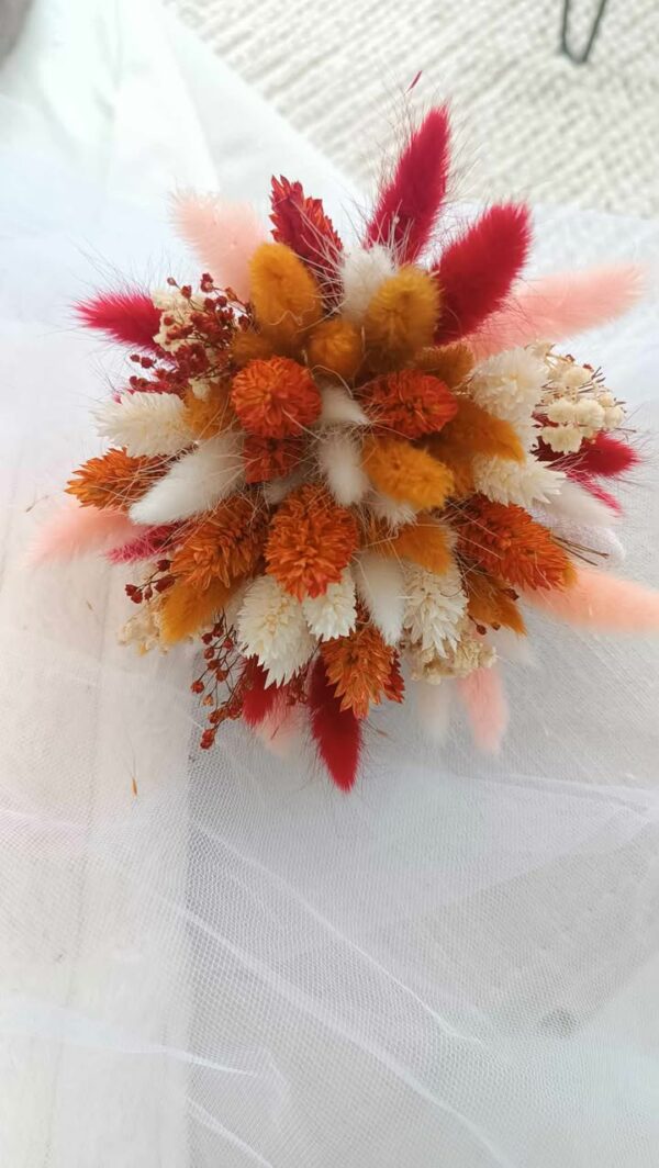 mini bouquet de fleurs séchées pour mariage - accessoire demoiselle d'honneur et enfant pour mariage