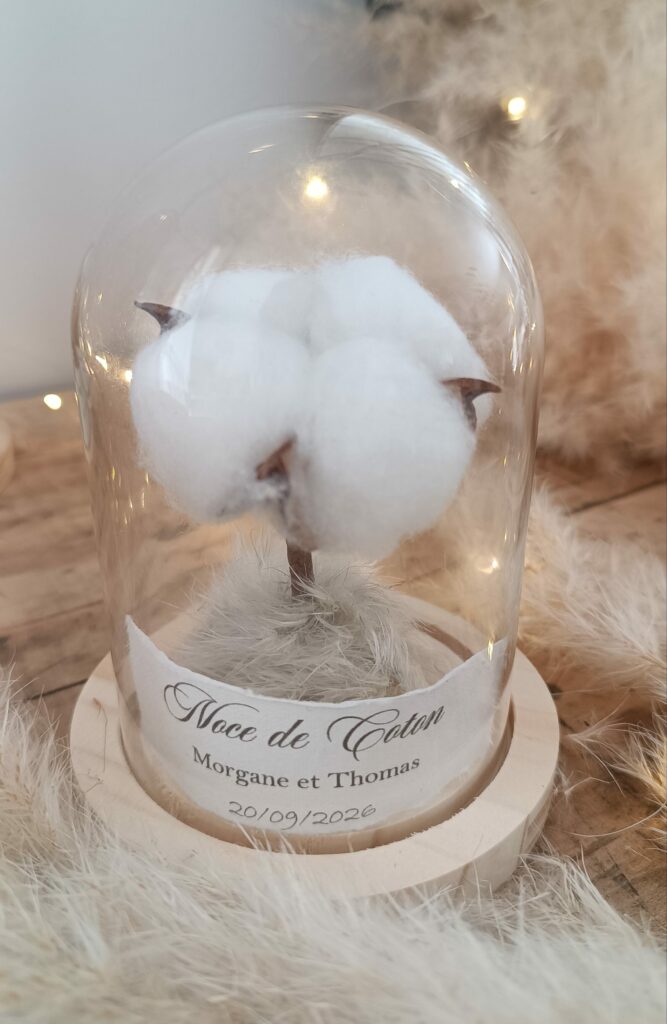 noce de coton 1er anniversaire de mariage idée cadeau pour 1 an et noce de coton message personnalisé avec prénom et date de mariage