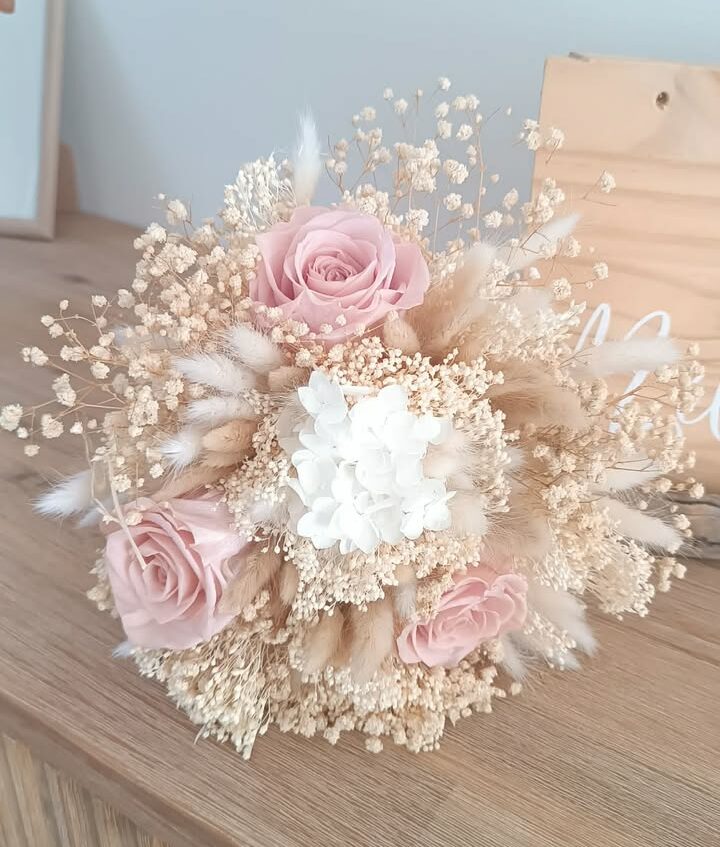 bouquet de mariée bohême lagurus